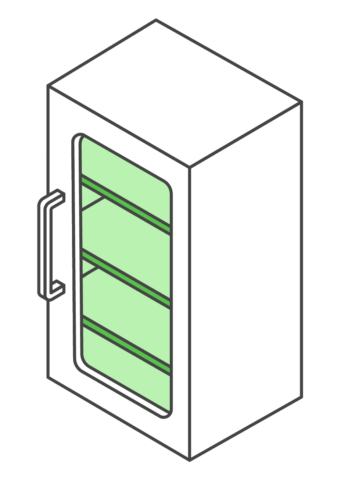 illustration of a pharmaceutical fridge