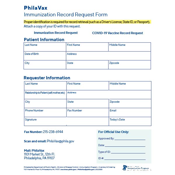 English record request