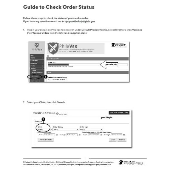 Check order status