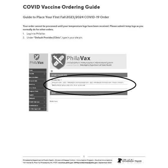 COVID ordering guide