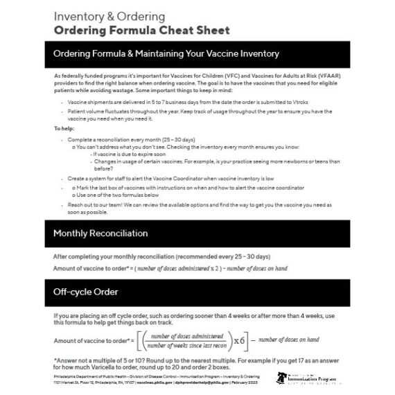 Formula cheat sheet