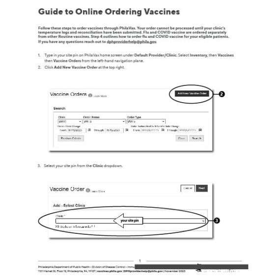 Online ordering guide