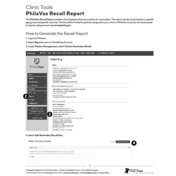 Recall report guide