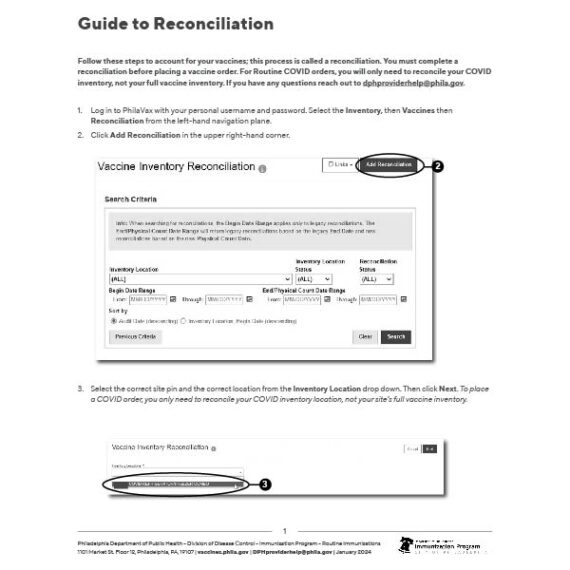 Reconciliation guide