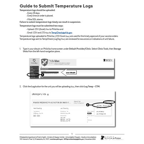 Submit temperature data