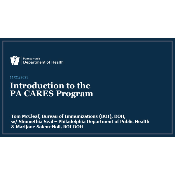 Introduction to the PA CARES program slide show