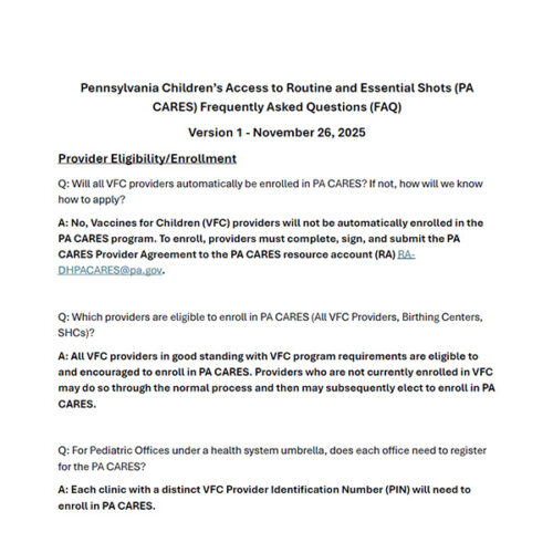 PA Cares - Philadelphia Immunization Program